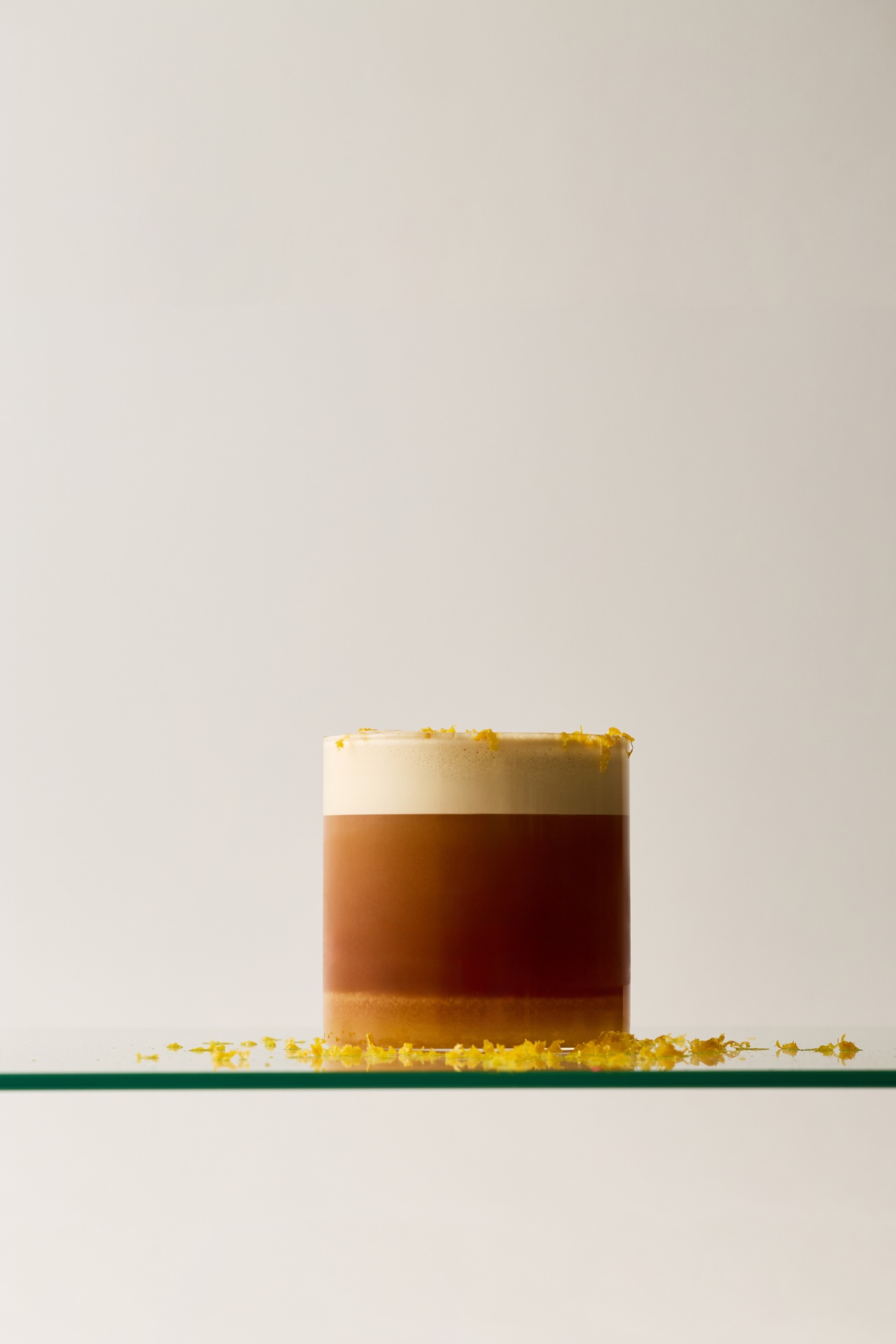 Layered Cocktail with Citrus Zest
