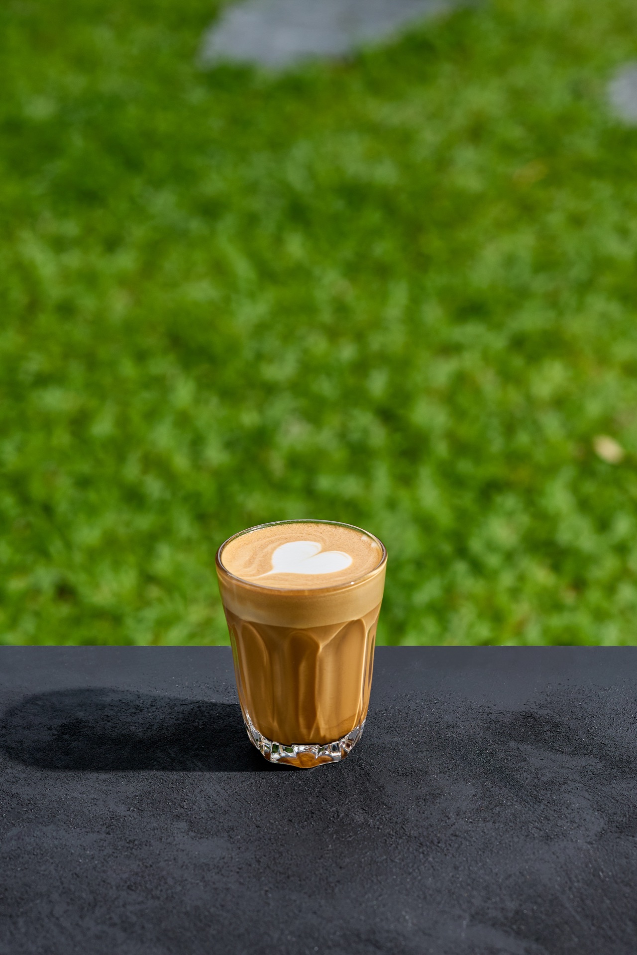 Cortado Latte Art in Glass
